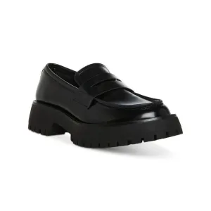 NWT MADDEN GIRL Womens Black Penny Keeper 1&quot; Platform Loafers Shoes 8.5 M