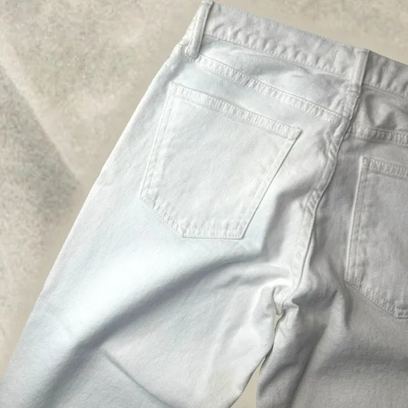 NWT Moussy Vintage ‘Buffalo’ Raw Cut Step Hem Skinny Jeans in White Size 24