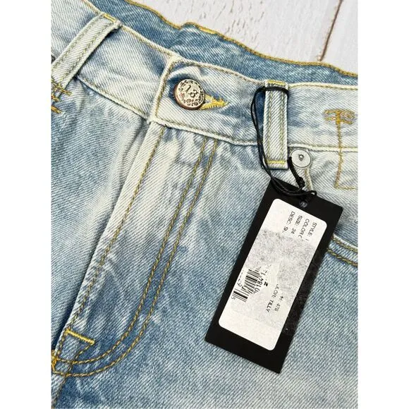 NWT R13 Shredded Slouch Denim Shorts Tilly Size 27