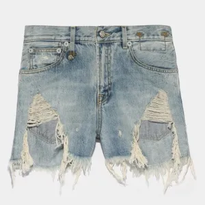 NWT R13 Shredded Slouch Denim Shorts Tilly Size 27
