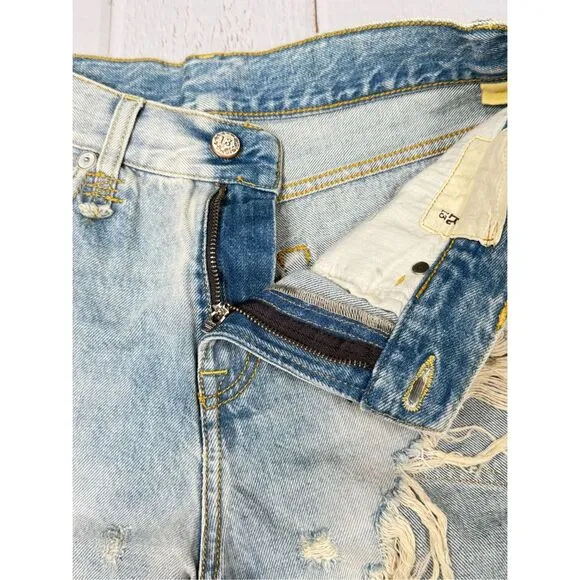 NWT R13 Shredded Slouch Denim Shorts Tilly Size 27