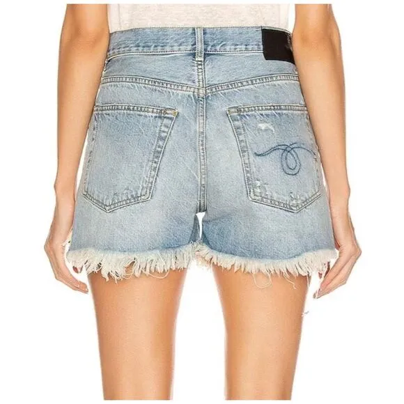 NWT R13 Shredded Slouch Denim Shorts Tilly Size 27