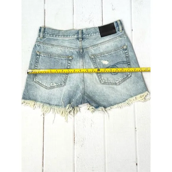 NWT R13 Shredded Slouch Denim Shorts Tilly Size 27