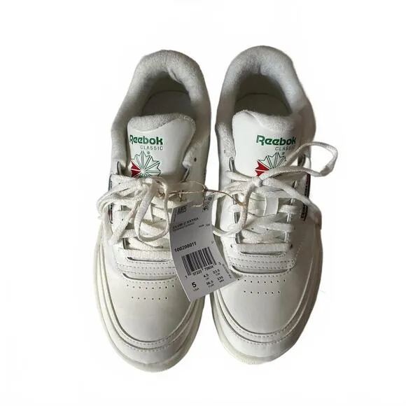 NWT Reebok Club C Extra Sneakers White Size 6.5-7