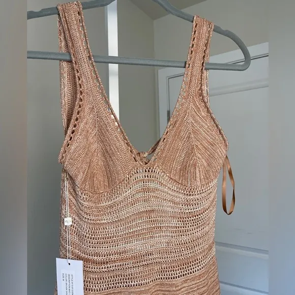 NWT Ronny Kobo Madi crochet knit maxi dress Size M
