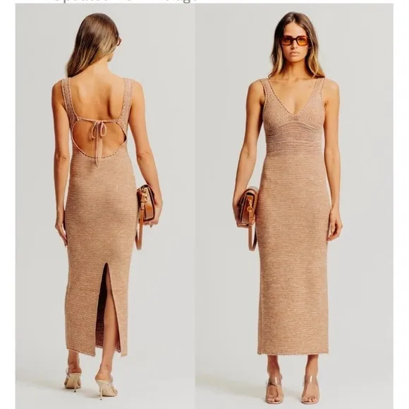 NWT Ronny Kobo Madi crochet knit maxi dress Size M