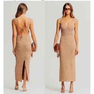 NWT Ronny Kobo Madi crochet knit maxi dress Size M