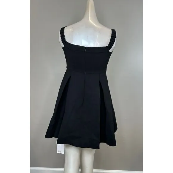 NWT Self-Portrait Diamante Bow Crepe Off-The-Shoulder Mini Dress US 4 $495