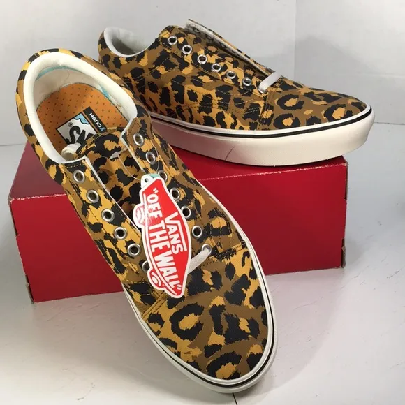 NWT Vans Old Skool Comfycush Skateboard Shoes Leopard Design Men’s 10