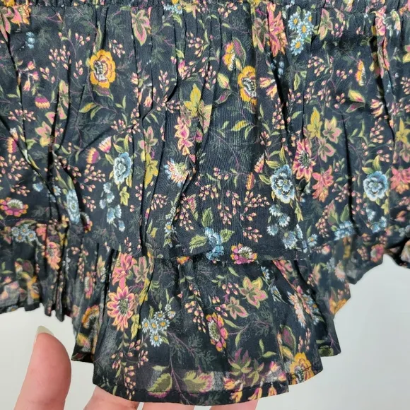 NWT Veronica Beard Farha Floral Smocked Ruffled Minidress Size 12