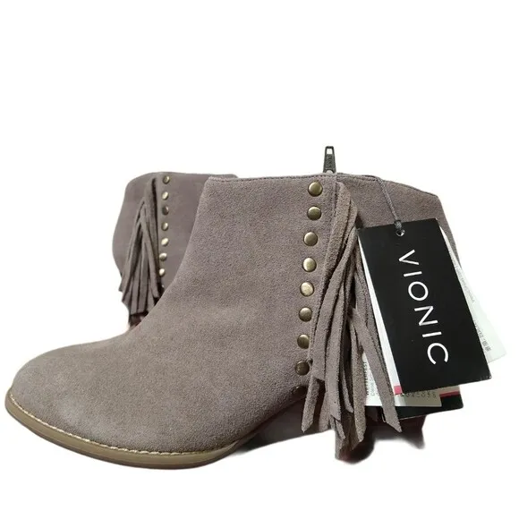 NWT Vionic Comfort Suede Faros Ankle Boots