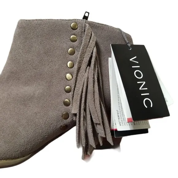 NWT Vionic Comfort Suede Faros Ankle Boots