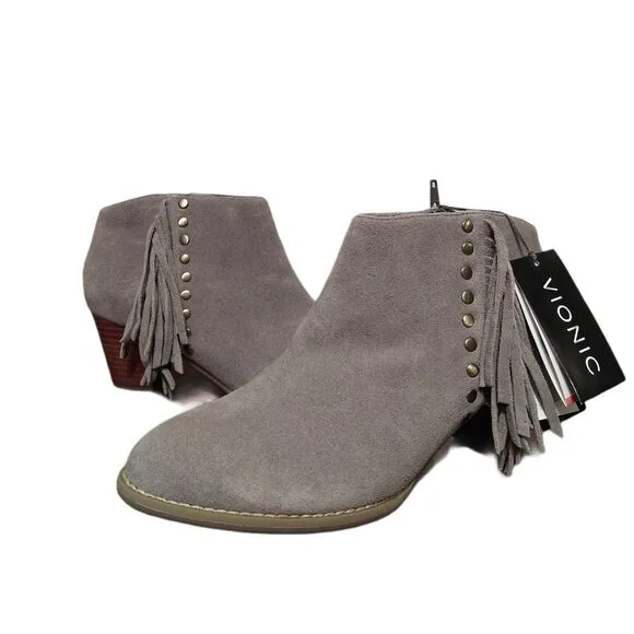 NWT Vionic Comfort Suede Faros Ankle Boots