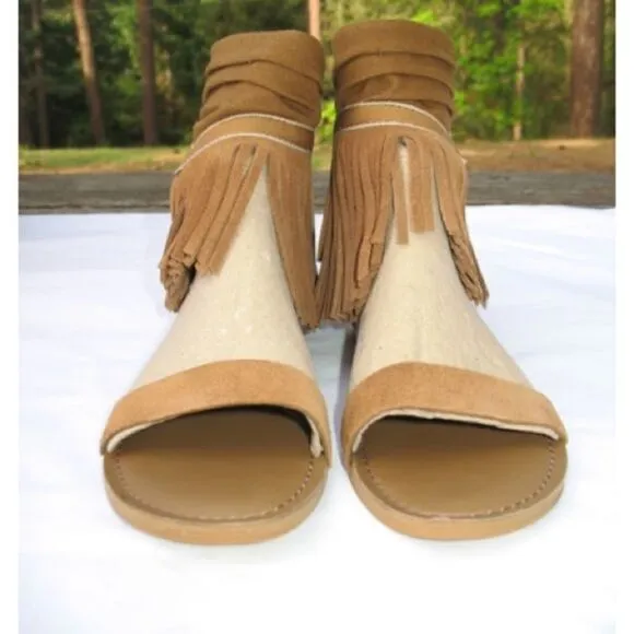 NWT Ugg Koolaburra Brown Fringe Boho Sandals