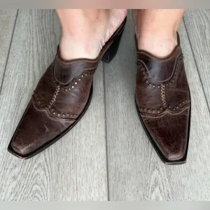 Old Gringo Leather Mules Western Style Studded Women’s 9