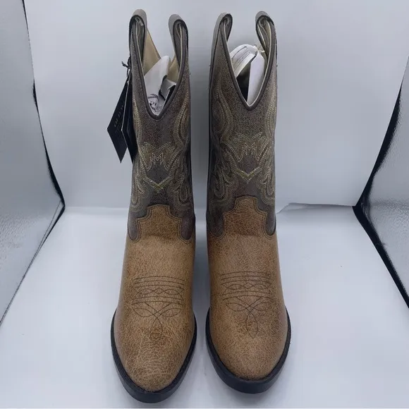 OLD WEST kids leather boots Size 2.5