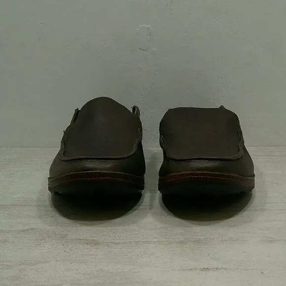 OluKai Men's Ni'o  Slip on Casual Leather Loafer Chocolate Size 9