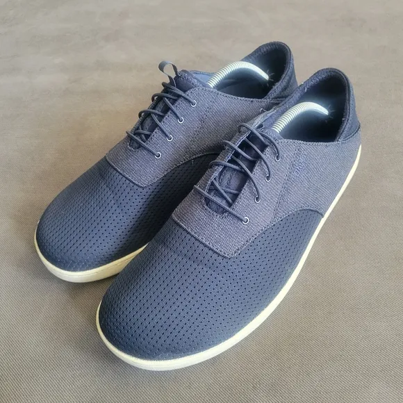 Olukai Nohea Moku NoTie Laces Casual Slip-On  Sneakers Blue Gray Mesh Mens 12M