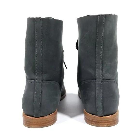 Olukai 'O Laila Leather Low Lace Up Fold Down Ankle Boots Boho Grunge 90s Y2k 7