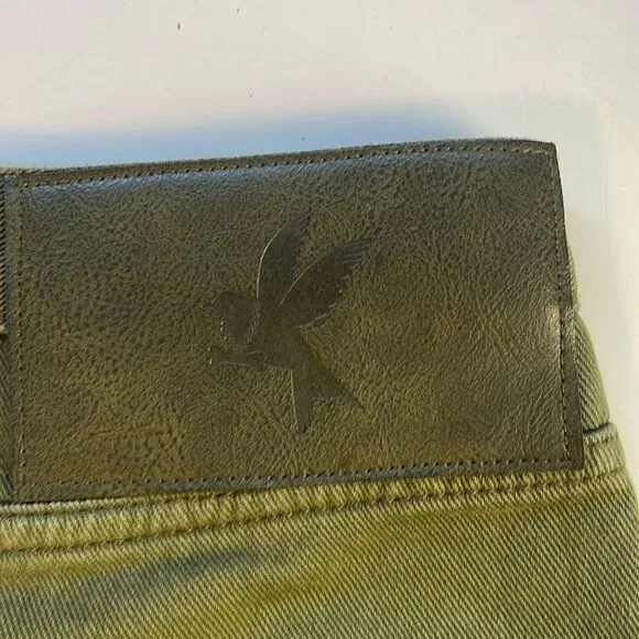 One Teaspoon Bandits Shorts Olive High Waist Floral Denim. 30. NWT
