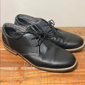 Original Penguin Black Learher Dress Shoes, Men’s 11.5