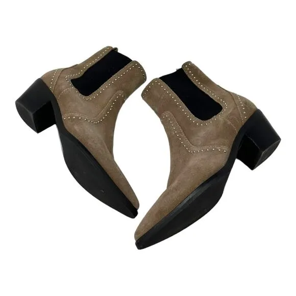 Paige Willa Studded Suede Leather Chelsea Ankle Boots Size 7