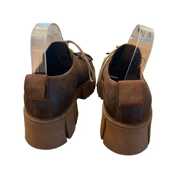 PAPUCEI Gemo Platform Chunky Heel Shoe Street Wear Size 7.5‎ US  38 Euro NEW