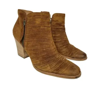 Paul Green Malibu Coastal Cowgirl Brown Distressed Leather Ankle Boots 6