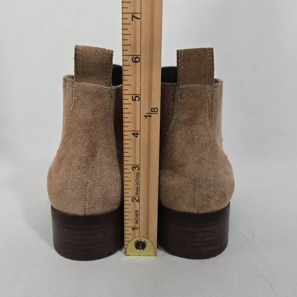 PAUL GREEN Old Money Elevated Basic TAN Suede Leather Chelsea Booties Size 10.5.