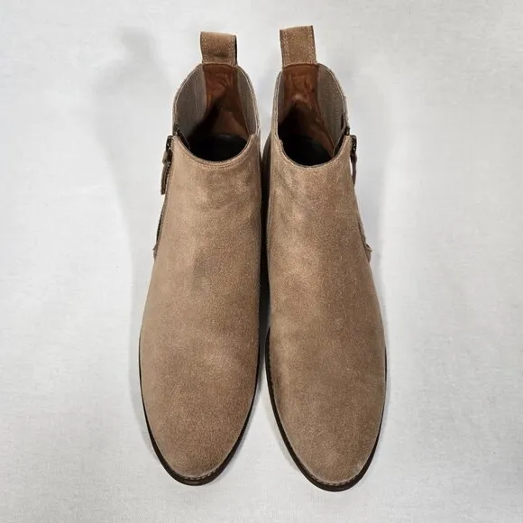 PAUL GREEN Old Money Elevated Basic TAN Suede Leather Chelsea Booties Size 10.5.