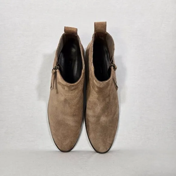 PAUL GREEN Old Money Elevated Basic TAN Suede Leather Chelsea Booties Size 10.5.