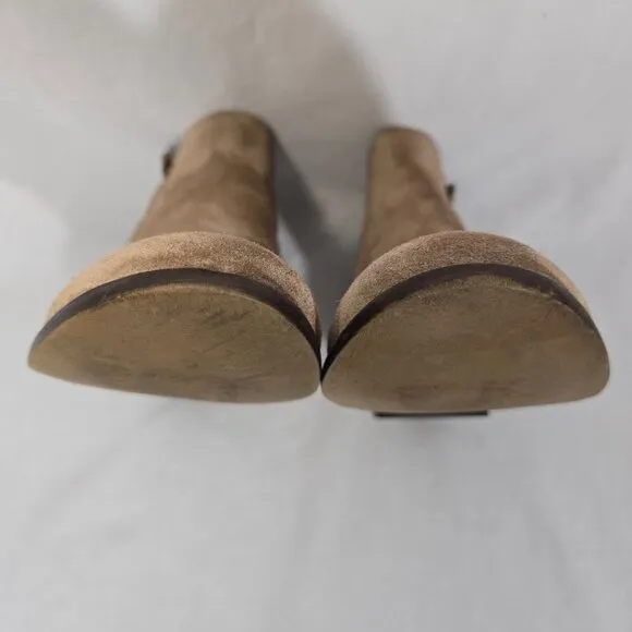 PAUL GREEN Old Money Elevated Basic TAN Suede Leather Chelsea Booties Size 10.5.