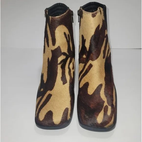 PAZZO Calais H Western Women's Midcalf Cow Hide Block Heel Boot 10 Boho Festival