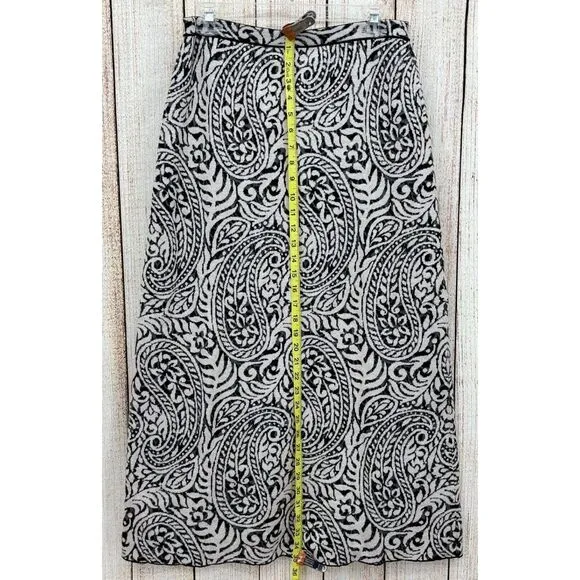 Peruvian Connection Paisley Knit Maxi Skirt Size Medium Pima Cotton‎ NWT