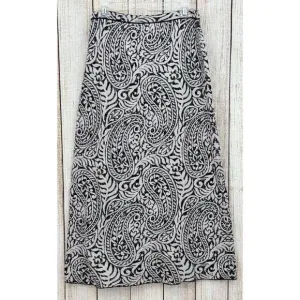 Peruvian Connection Paisley Knit Maxi Skirt Size Medium Pima Cotton‎ NWT