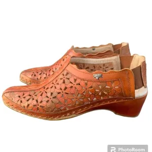 Pikolinos Women’s Leather Ramona Floral Slingback/Wedge Sandal Size 39 EU 8.5 US