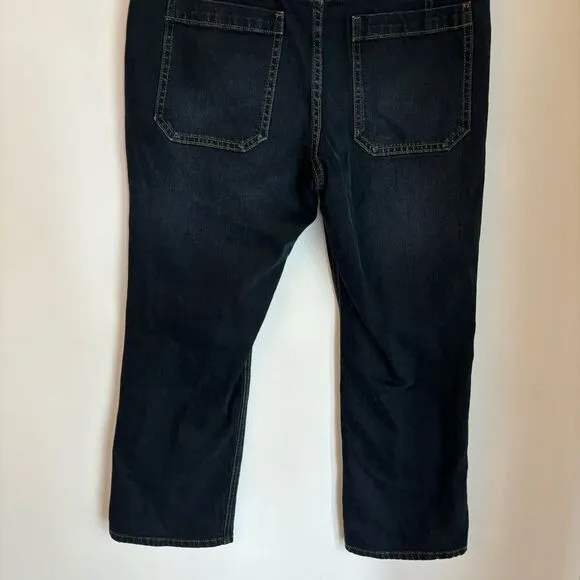 Pilcro Yaya Crop Flare Embroidered Jeans Anthropologie Women boho flower size 30