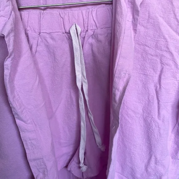 Pink Pajama Set Shirt Shorts Size Medium