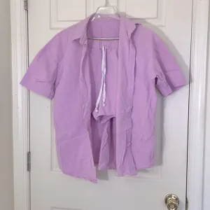 Pink Pajama Set Shirt Shorts Size Medium