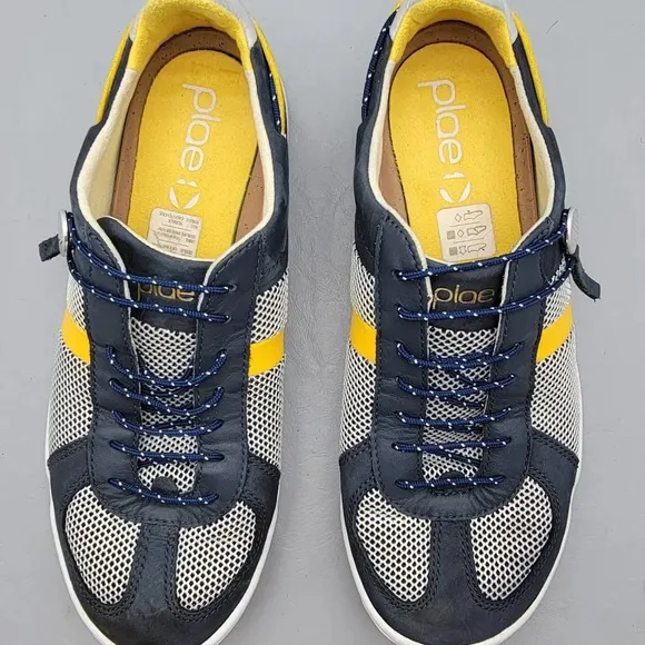 Plae Butler Shoes Sneakers Dress Blue Yellow Size 9 Womens/7.5 Mens #550010-419