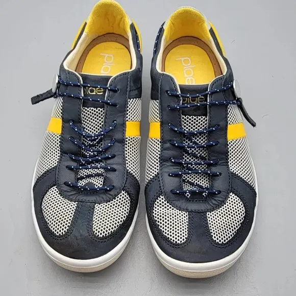 Plae Butler Shoes Sneakers Dress Blue Yellow Size 9 Womens/7.5 Mens #550010-419