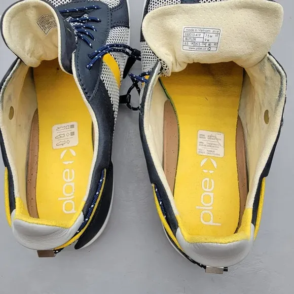 Plae Butler Shoes Sneakers Dress Blue Yellow Size 9 Womens/7.5 Mens #550010-419
