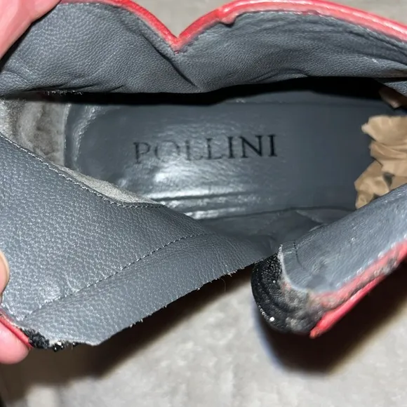 Pollini Vintage Red Leather Ankle Boots Sz 36