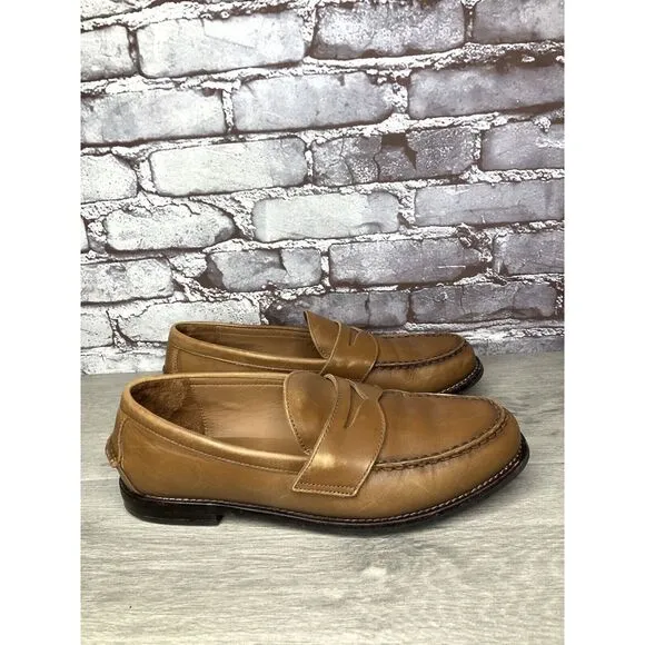 Polo Ralph Lauren Alston Penny Brown Leather Dress Loafers Men Sz 9.5M US/42.5EU