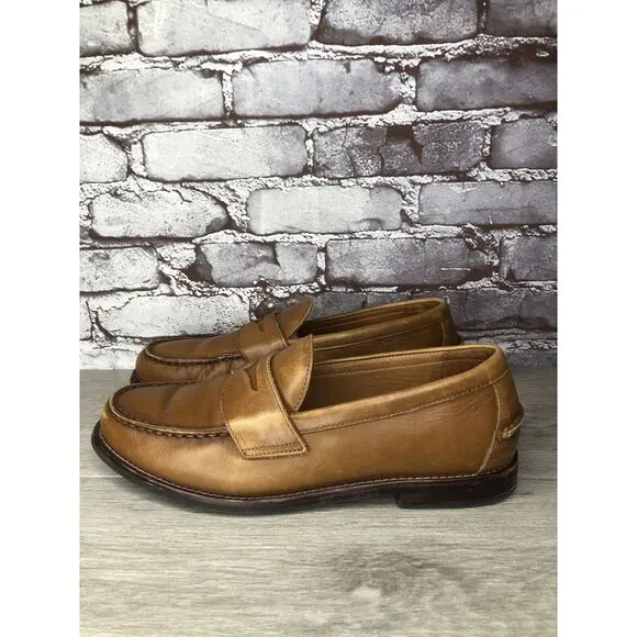 Polo Ralph Lauren Alston Penny Brown Leather Dress Loafers Men Sz 9.5M US/42.5EU