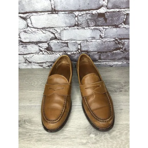 Polo Ralph Lauren Alston Penny Brown Leather Dress Loafers Men Sz 9.5M US/42.5EU