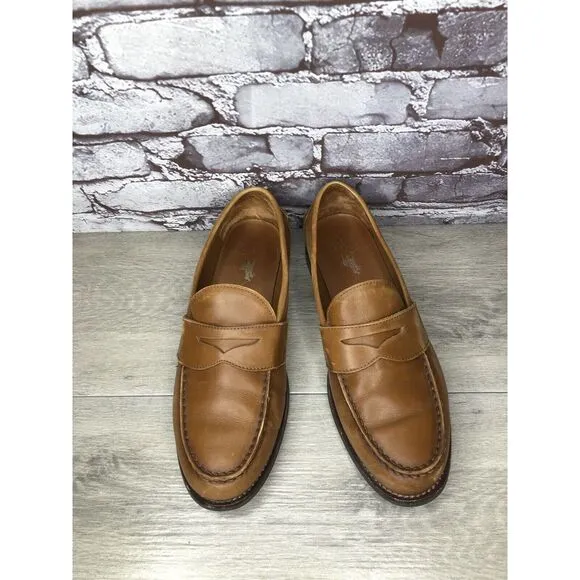 Polo Ralph Lauren Alston Penny Brown Leather Dress Loafers Men Sz 9.5M US/42.5EU