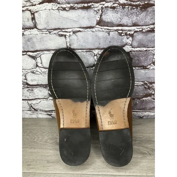 Polo Ralph Lauren Alston Penny Brown Leather Dress Loafers Men Sz 9.5M US/42.5EU