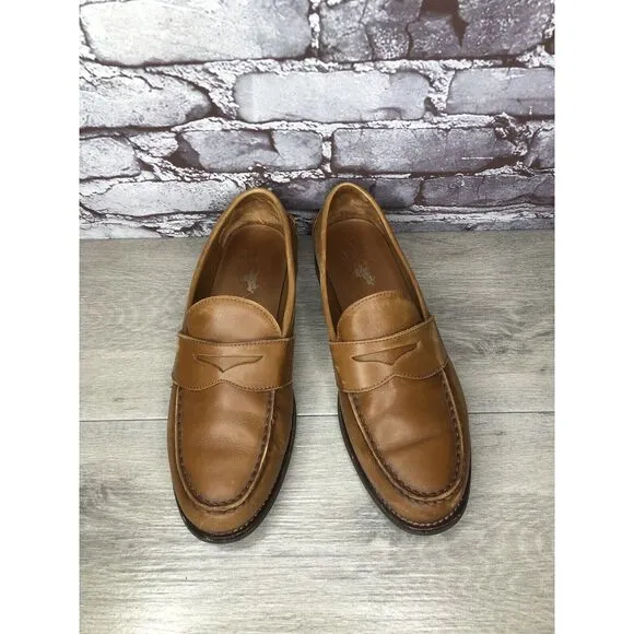 Polo Ralph Lauren Alston Penny Brown Leather Dress Loafers Men Sz 9.5M US/42.5EU