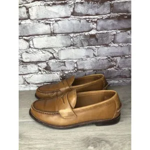 Polo Ralph Lauren Alston Penny Brown Leather Dress Loafers Men Sz 9.5M US/42.5EU